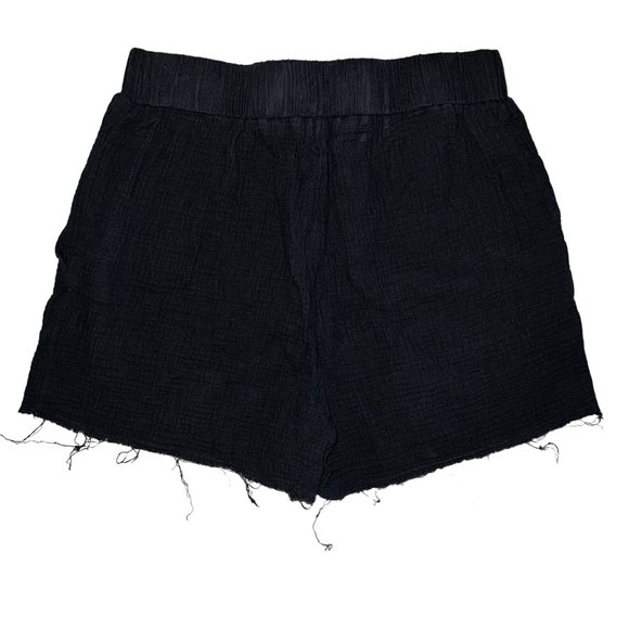 CJLA Carly Jean Los Angeles Halston Cotton Navy Blue Shorts Size Medium - Picture 2 of 6